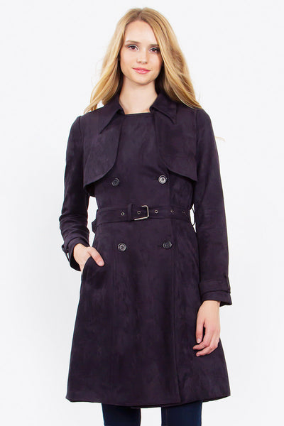 Glenna Suede Trench Coat
