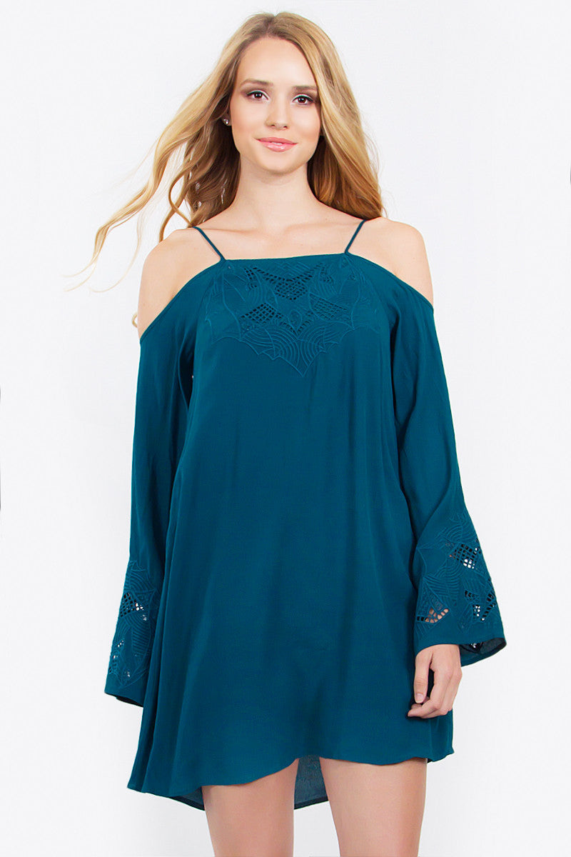 OASIS OFF THE SHOULDER DRESS