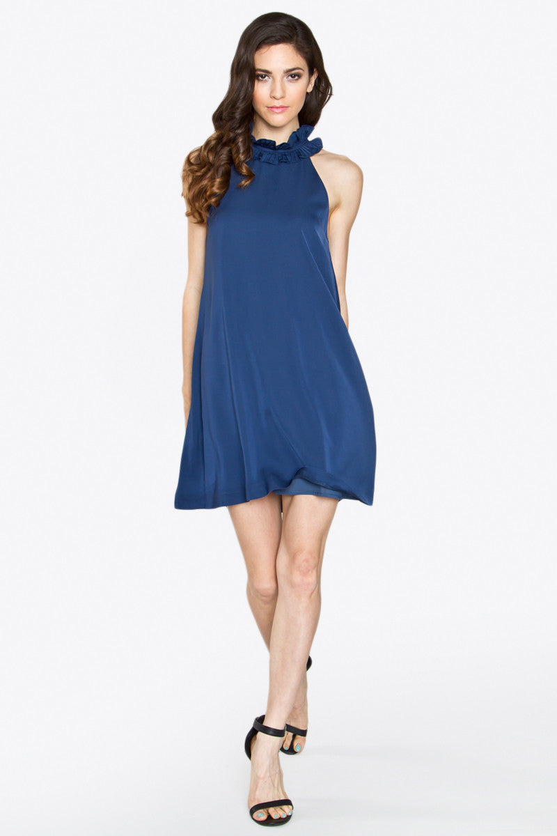 RUFFLE CORSAGE DRESS