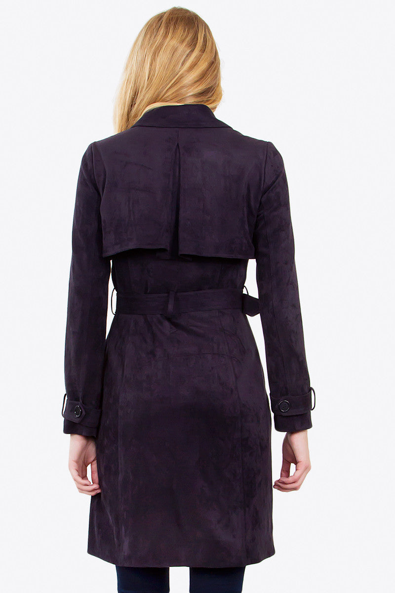 Glenna Suede Trench Coat